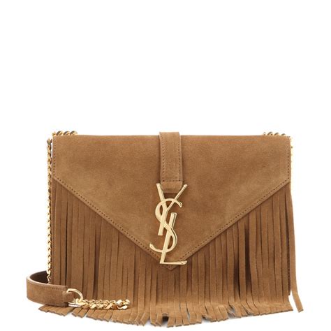 ysl brown shoulder bag|saint laurent monogram shoulder bag.